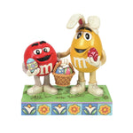 Jim Shore An Egg-Cellent Hunt - One Figurine 6.25 Inch, Resin - M&M's Red & Yellow Characters 6014812 (60740)