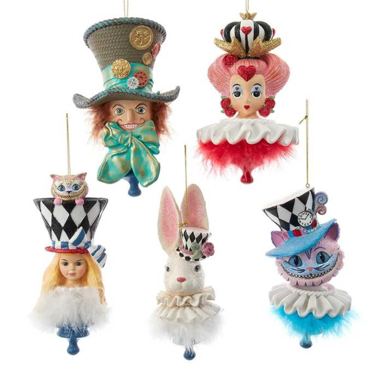 (60751) Alice In Wonderland Hat Ornament Set