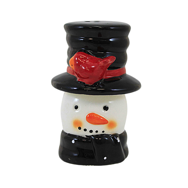 Abbott Snowman & Hat Salt & Pepper - One Salt & Pepper Shaker Set/2 2.5 Inch, Ceramic - Cardinal Stack Set Winter 27127 (60788)