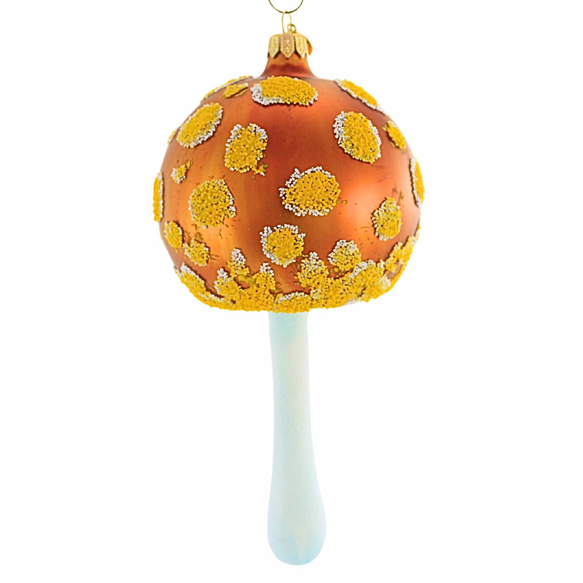 Morawski Large Gold Mushroom W/ Glittered Spots - - SBKGifts.com