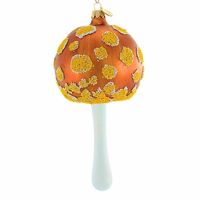 Morawski Large Gold Mushroom W/ Glittered Spots - - SBKGifts.com