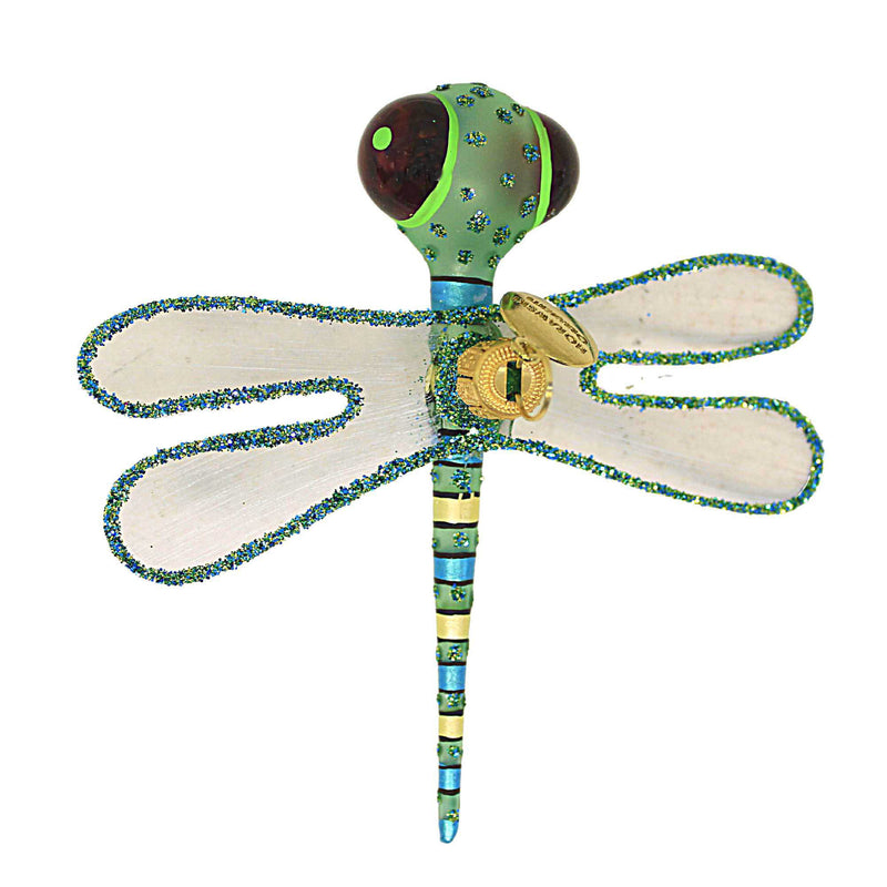 Morawski Colorful Dragonfly - 1 Glass Ornament 1 Inch, Glass - Ornament Summertime Bug Insect Flying 10129 (60795)
