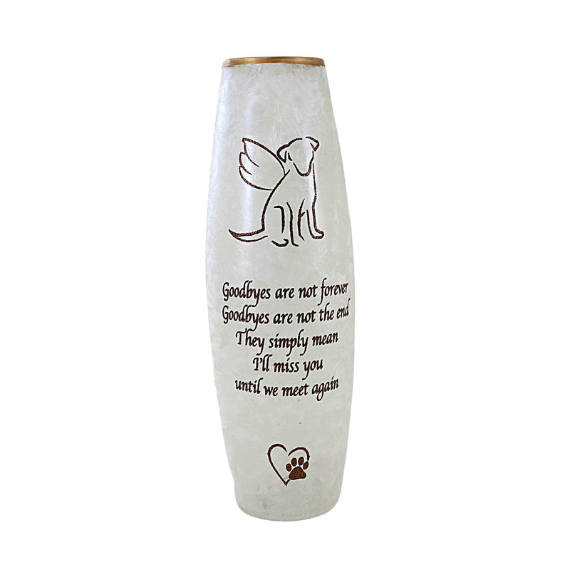 Stony Creek Best Friend Dog Pre-Lit Vase - One Decorative Pre-Lit Vase 12 Inch, Glass - Angel Wings Canine Bgd9209 (60797)