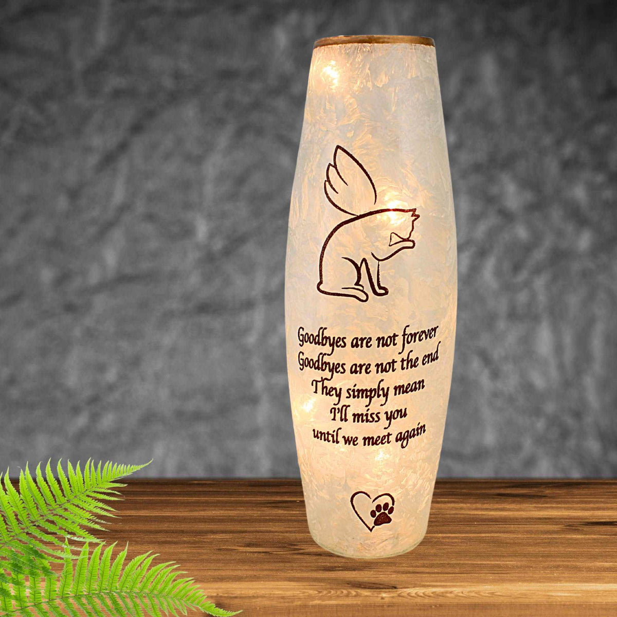 Stony Creek Best Friend Cat Pre Lit Vase - - SBKGifts.com