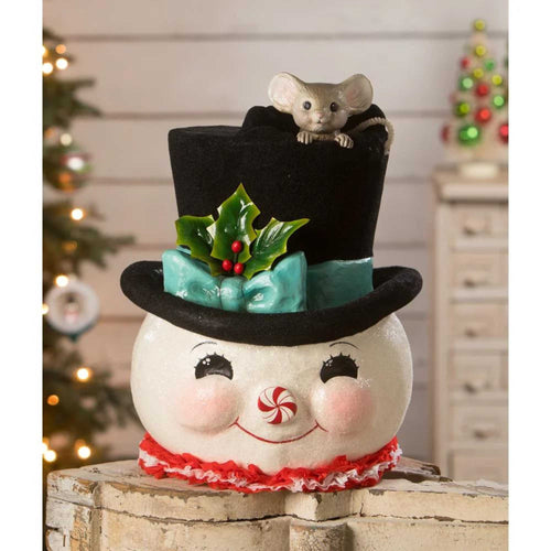 Bethany Lowe Jolly Snowman Top Hat Surprise - - SBKGifts.com