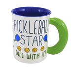 Enesco Pickleball Star Mug - One Mug 4.5 Inch, Stoneware - Sports Paddle Ball 6014599 (60838)