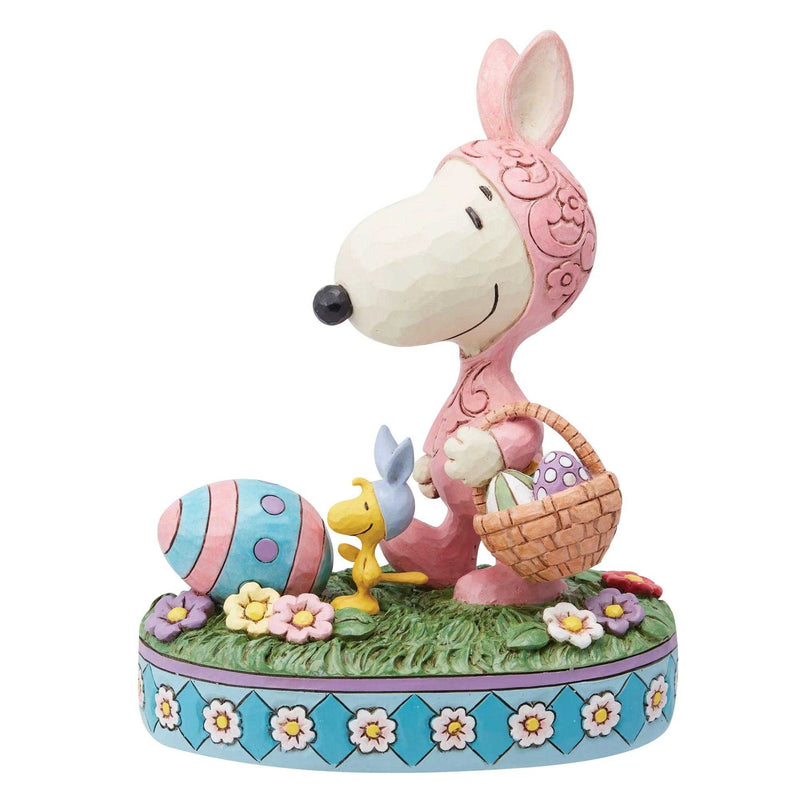Jim Shore Easter Hoppyness - One Figurine 6 Inch, Polyresin - Snoopy Woodstock Eggs Basket 6014343 (60850)