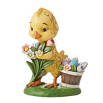 Jim Shore One Cute Easter Chick - One Figurine 5 Inch, Polyresin - Painted Eggs Flowers 6014393 (60854)