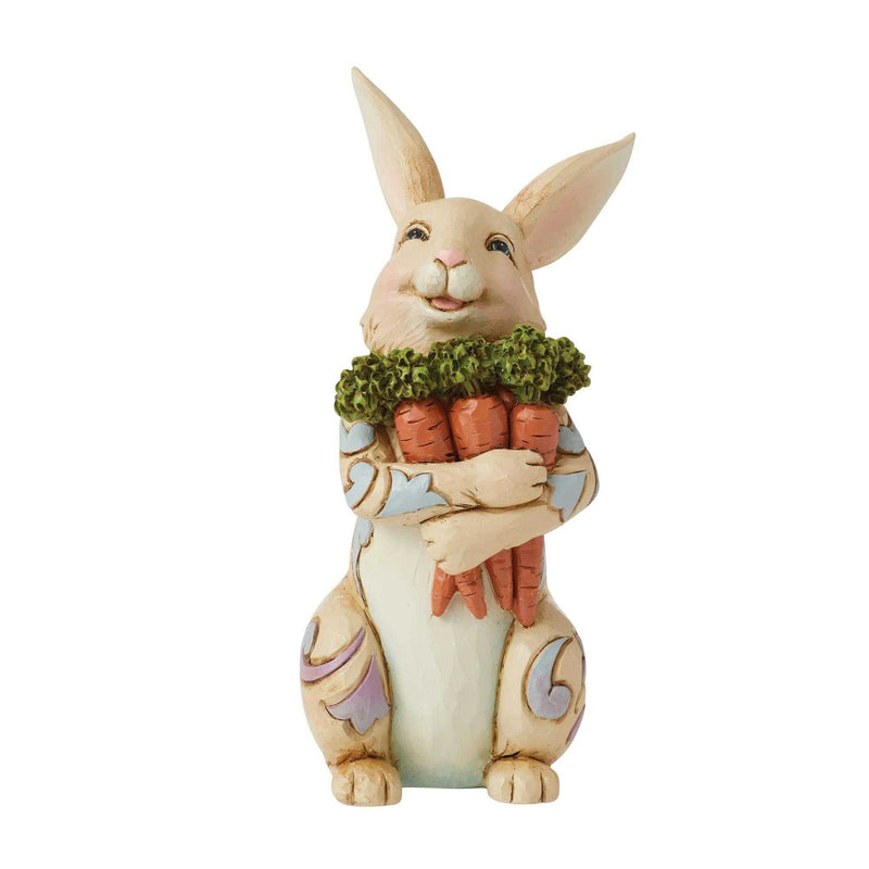 Jim Shore Simply Ear-Risistable - One Figurine 5.5 Inch, Polyresin - Rabbit Bunny Carrots 6014392 (60855)