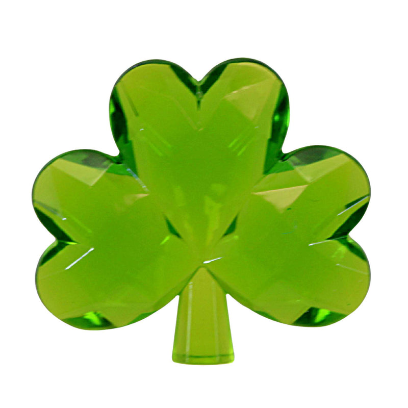 Crystal Expressions Lucky Shamrock - One Ornament 2.5 Inch, Acrylic - Clover Green Faceted Acryv166 (60893)