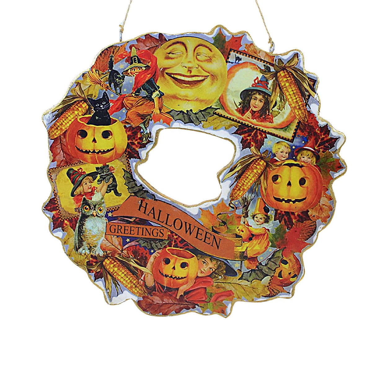 (60916) Vintage-Looking Halloween Wreath