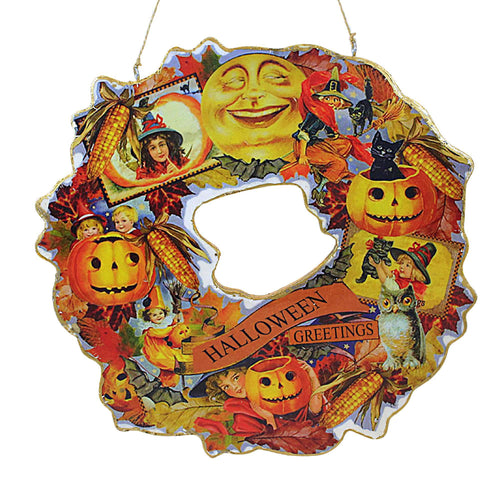 Abbott Vintage-Looking Halloween Wreath - - SBKGifts.com