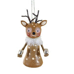 Bethany Lowe Little Reindeer Ornament - One Ornament 3 Inch, Polyresin - Christmas Bells Ml2097 (60926)