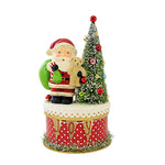 Bethany Lowe Joy Santa On Box - One Lidded Box 8.25 Inch, Polyresin - Christmas Teddy Bear Tl2360 (60933)