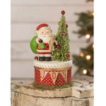 Bethany Lowe Joy Santa On Box - - SBKGifts.com