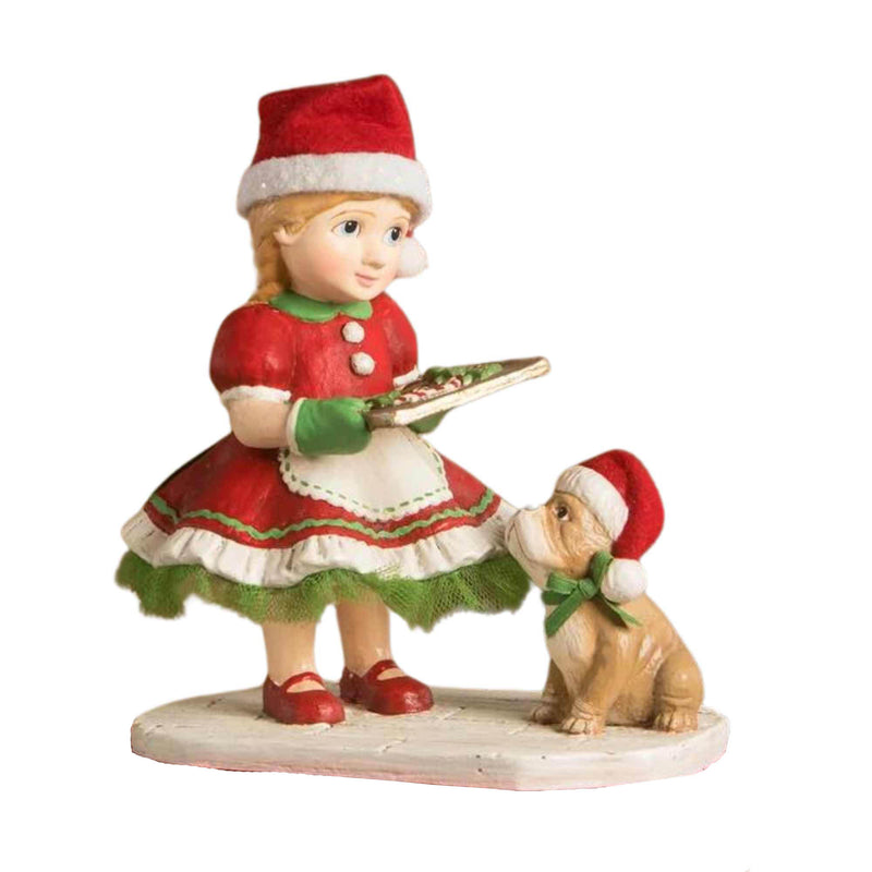 Bethany Lowe Christmas Cookie Caroline - One Figurine 5.25 Inch, Polyresin - Td2136 (60934)