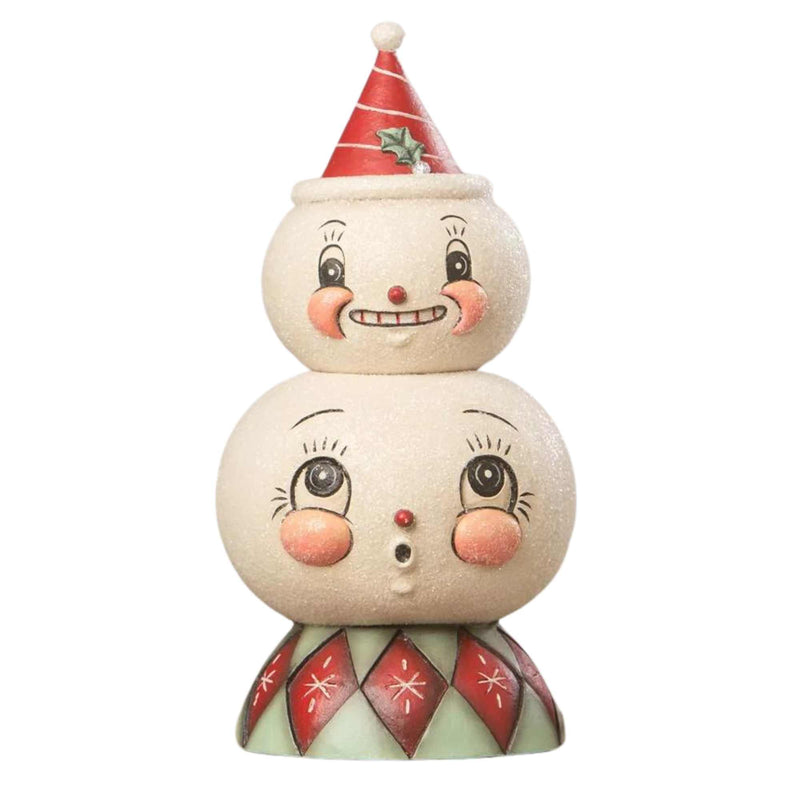 Johanna Parker Frosty Finial Stack Container - One Figurine Container 7.75 Inch, Polyresin - Snowman Christmas Jp2036 (60936)