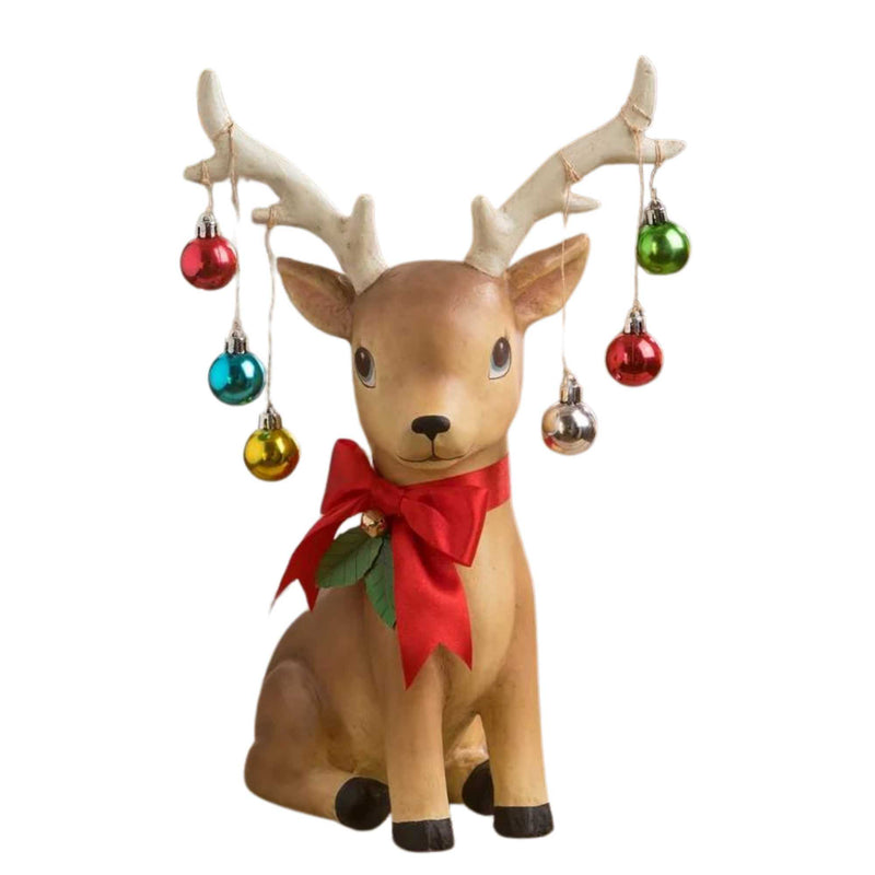 Bethany Lowe Ornamental Reindeer - One Figurine 16.25 Inch, Paper - Christmas Antlers Tj2337 (60939)
