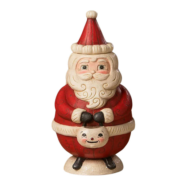 Johanna Parker St. Nick Jolly Jar - One Lidded Jar 7.75 Inch