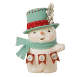 Bethany Lowe Joy To The World Snowman - One Figurine 5 Inch, Polyresin - Christmas Banner Ma2079 (60947)
