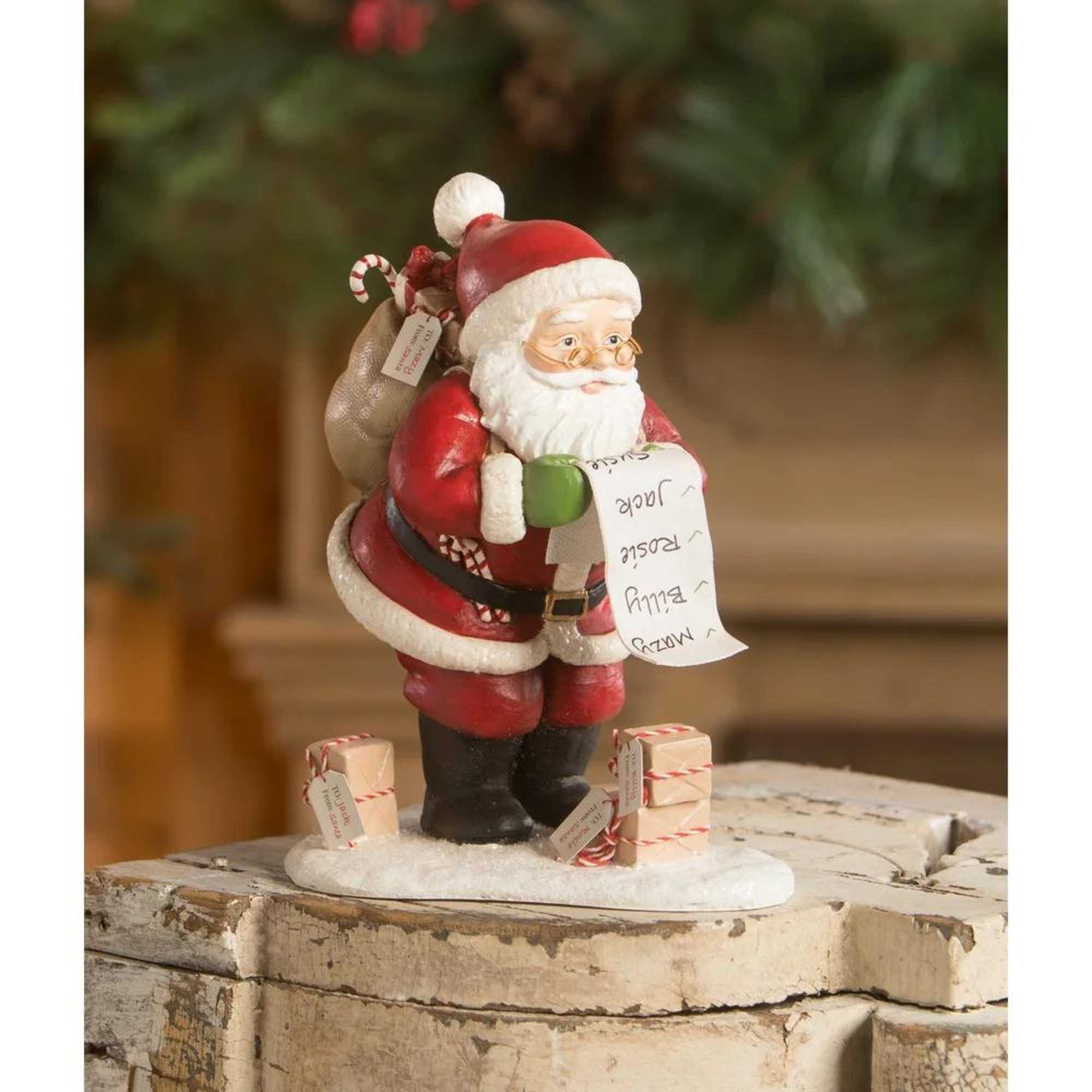 Bethany Lowe Checking It Twice Santa