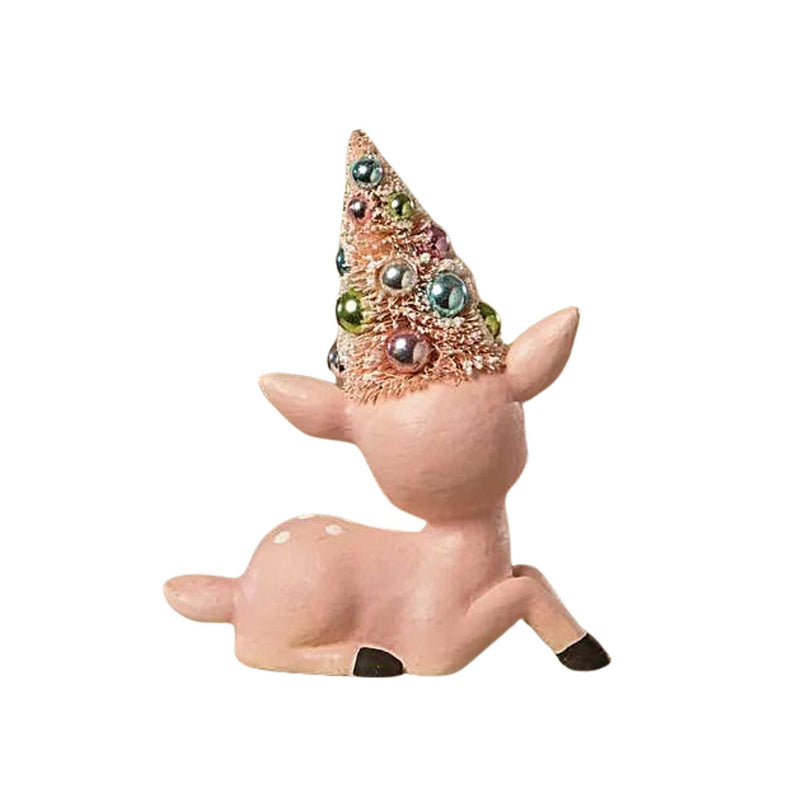 Bethany Lowe Pink Reindeer With Tree - - SBKGifts.com