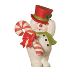 Bethany Lowe Sammy Jolly Snowman - One Figurine 20 Inch, Paper - Top Hat Candy Cane Tj2342 (60955)
