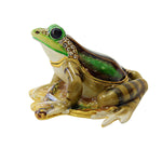 Kubla Craft Frog On Cat Tail Box - - SBKGifts.com