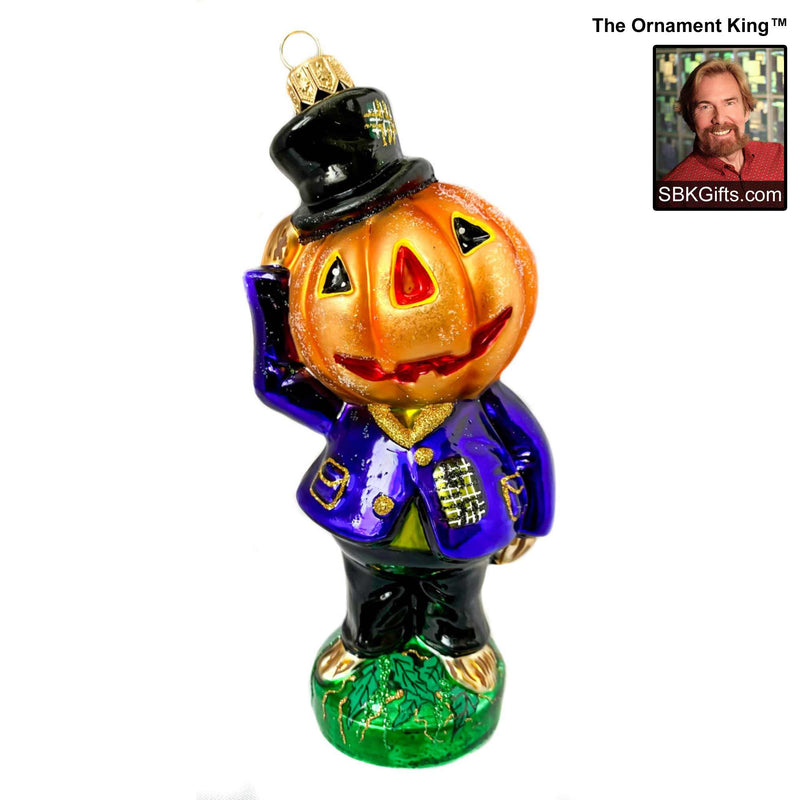 Preorder Hy 24 Patches - 1 Glass Ornament Inch, - Pumpkin Halloween Ornament 24 30103 (61027)