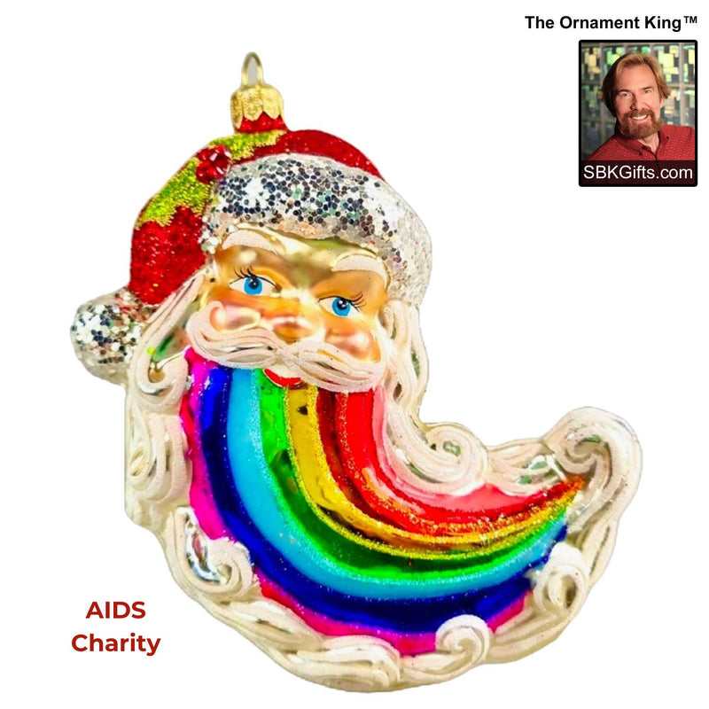 Preorder Hy 24 Colors Of Love - 1 Glass Ornament Inch, - Rainbow Pride Santa Ornament 24 30171 (61049)