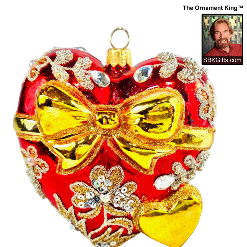 Preorder Hy 24 Heartfully Yours (Heart Charity) - 1 Glass Ornament Inch, - Ornament 24 30211 (61064)