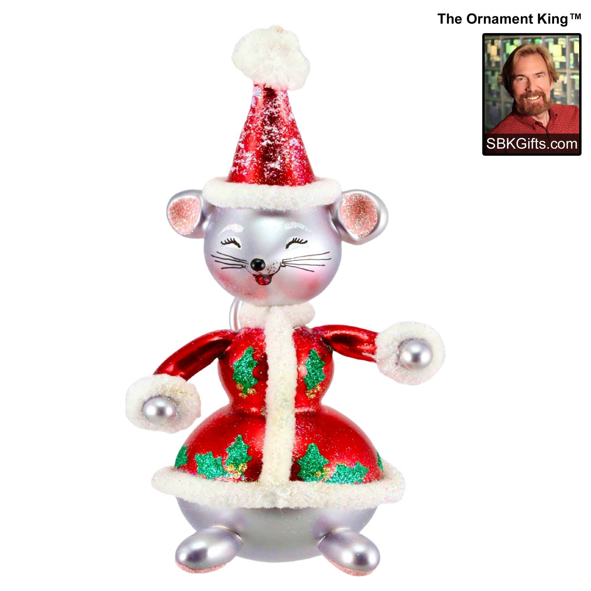 Heartfully Yours 7.00In Jingle Jammies, , Santa Mouse Italian