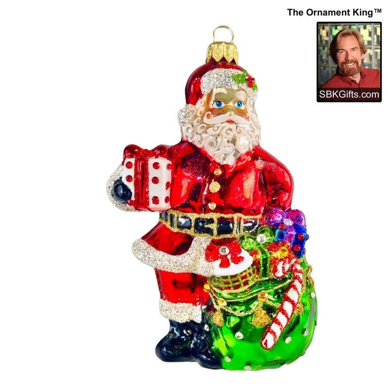 Preorder Hy 24 Santa Baby - 1 Glass Ornament Inch, - Sack Of Toys Ornament 24 30261 (61079)