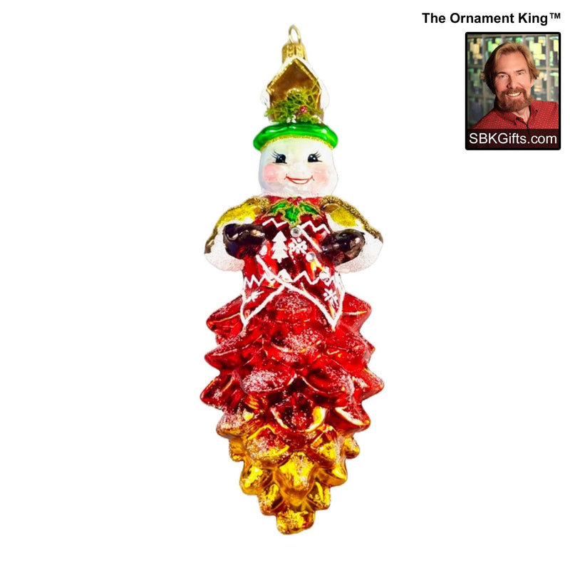 Preorder Hy 24 Frosty Forester - 1 Glass Ornament Inch, - Snowman Cone Ornament 24 30271 (61082)