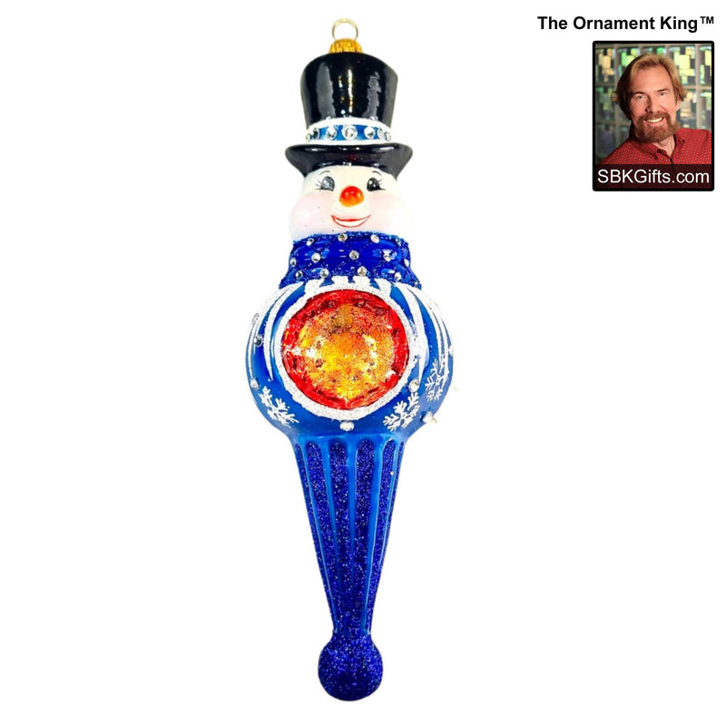 Preorder Hy 24 Frosty Scepter - 1 Glass Ornament Inch, - Snowman Reflector Drop Ornament 24 30301 (61091)