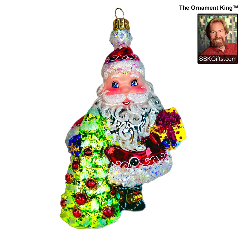 Preorder Hy 24 Sweet Santa - 1 Glass Ornament Inch, - Tree Ornament 24 30404 (61117)