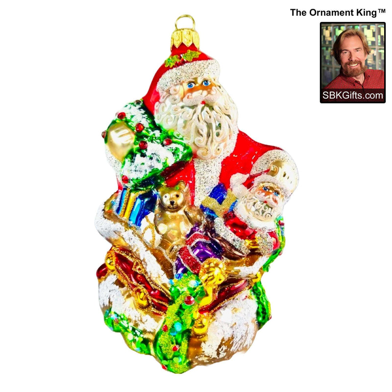 Preorder Hy 24 Coming To Town - 1 Glass Ornament Inch, - Santa Tree Ornament 24 30581 (61148)