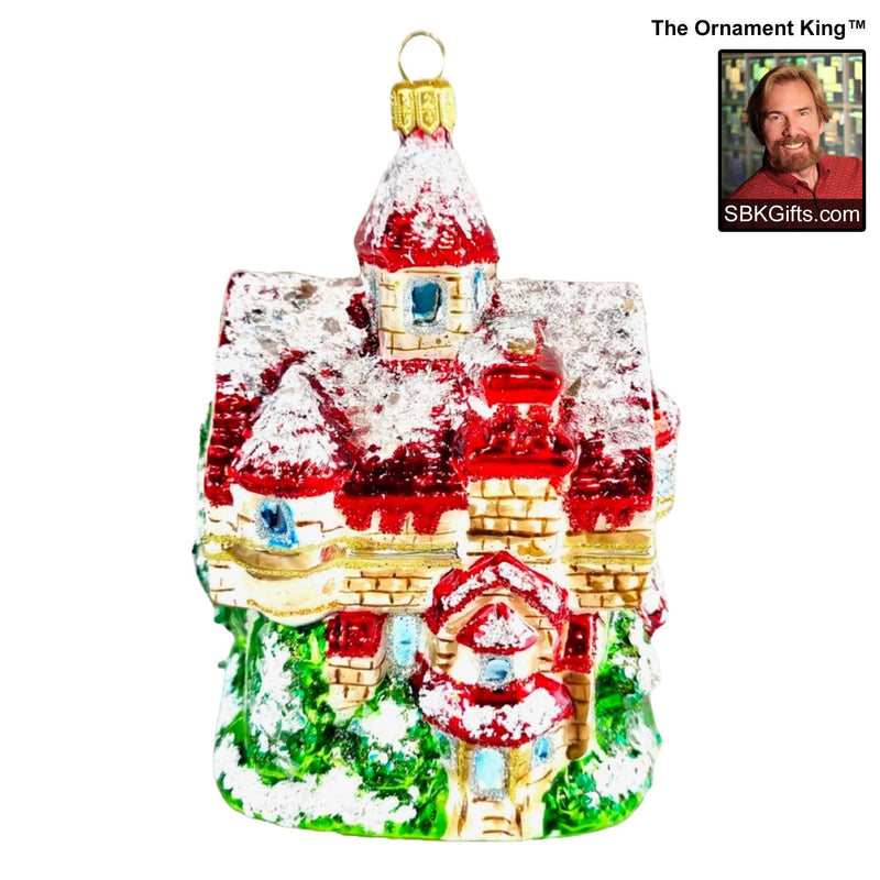 Preorder Hy 24 Santa Castle - 1 Glass Ornament Inch, - House Tree Ornament 24 30591 (61149)