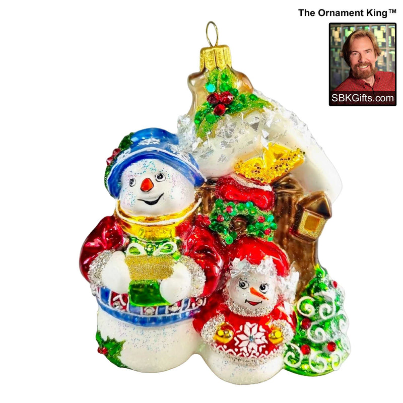 Preorder Hy 24 Chilly Good Times - 1 Glass Ornament Inch, - Snowman Ornament 24 30601 (61150)