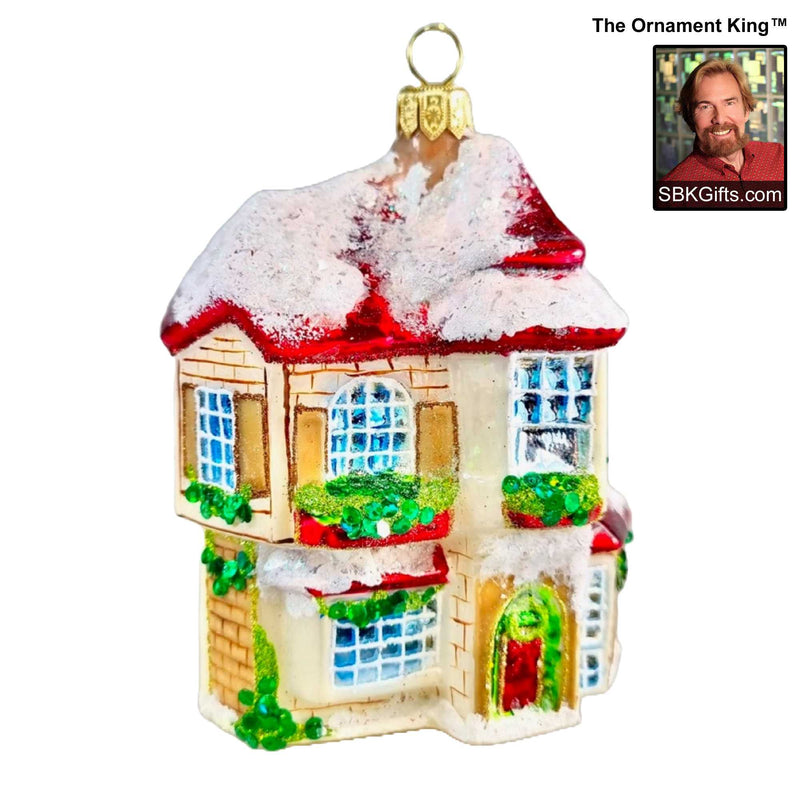 Preorder Hy 24 Bedford Lane - 1 Glass Ornament Inch, - House Tree Ornament 24 30611 (61151)