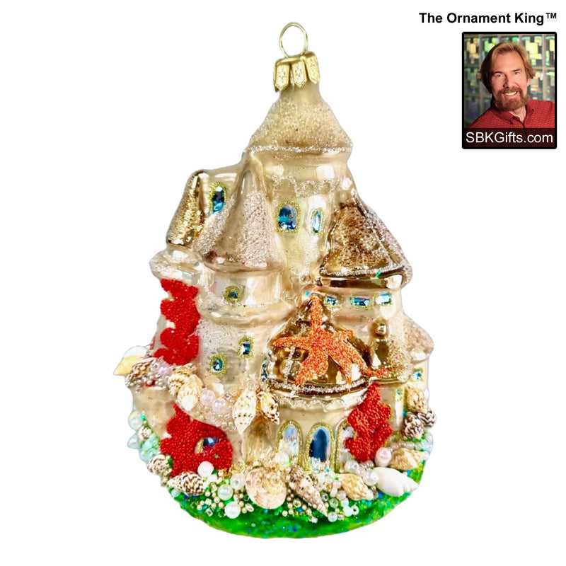 Preorder Hy 24 Summer Castle - 1 Glass Ornament Inch, - House Tree Ornament 24 30621 (61152)
