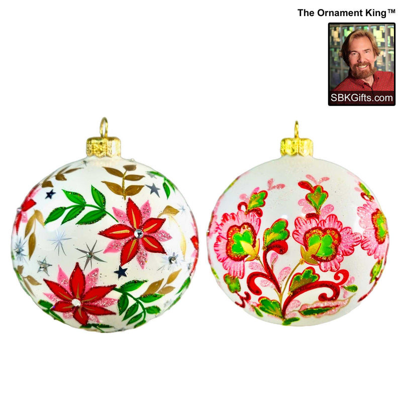 Preorder Hy 24 Pink Blossom - 2 Glass Ornaments Inch, - Ball Ornament 24 30671 Set2 (61157)