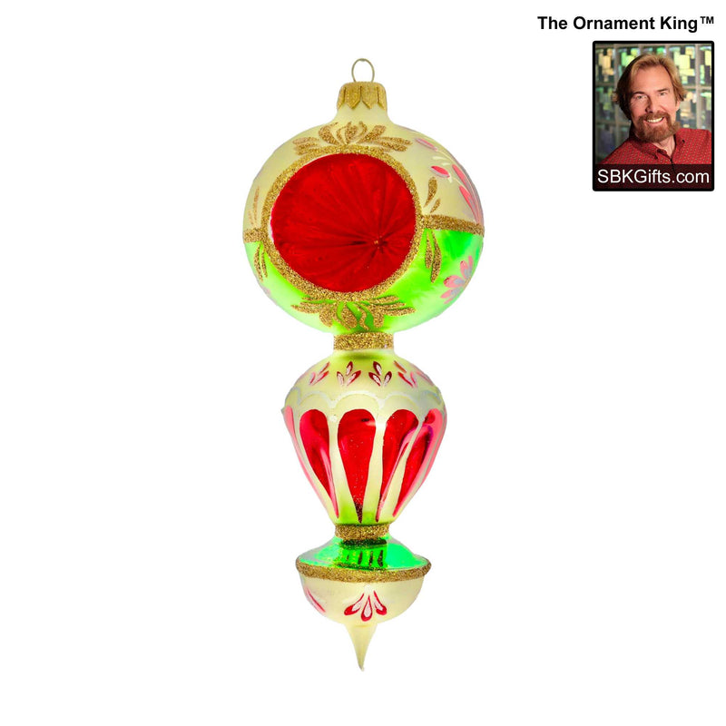 Preorder Hy 24 Nadia's Theme - 1 Glass Ornament Inch, - Reflector Ballon Drop Ornament 24 30222 Red (61209)
