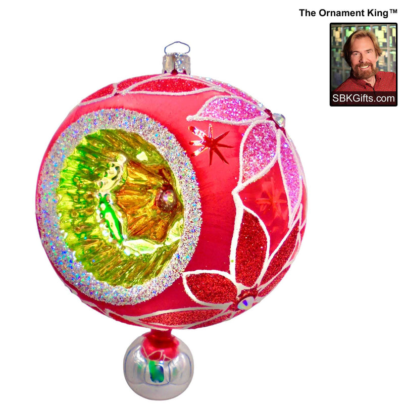 Preorder Hy 24 Winter Mist Deluxe - 1 Glass Ornament Inch, - Reflector Ball Drop Ornament 24 30395 Red (61225)