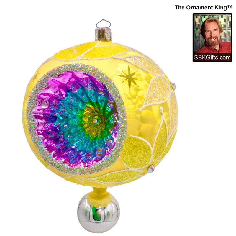 Preorder Hy 24 Winter Mist Deluxe - 1 Glass Ornament Inch, - Reflector Ball Drop Ornament 24 30395 Yellow (61227)