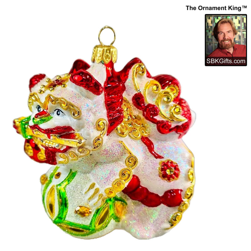 Preorder Hy 24 Tam Lin - 1 Glass Ornament Inch, - Chinese Celebration Ornament 24 30451 Green (61228)