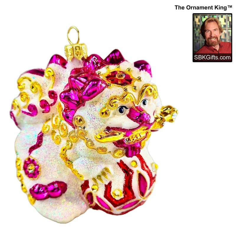 Preorder Hy 24 Tam Lin - 1 Glass Ornament Inch, - Chinese Celebration Ornament 24 30451 Pink (61229)