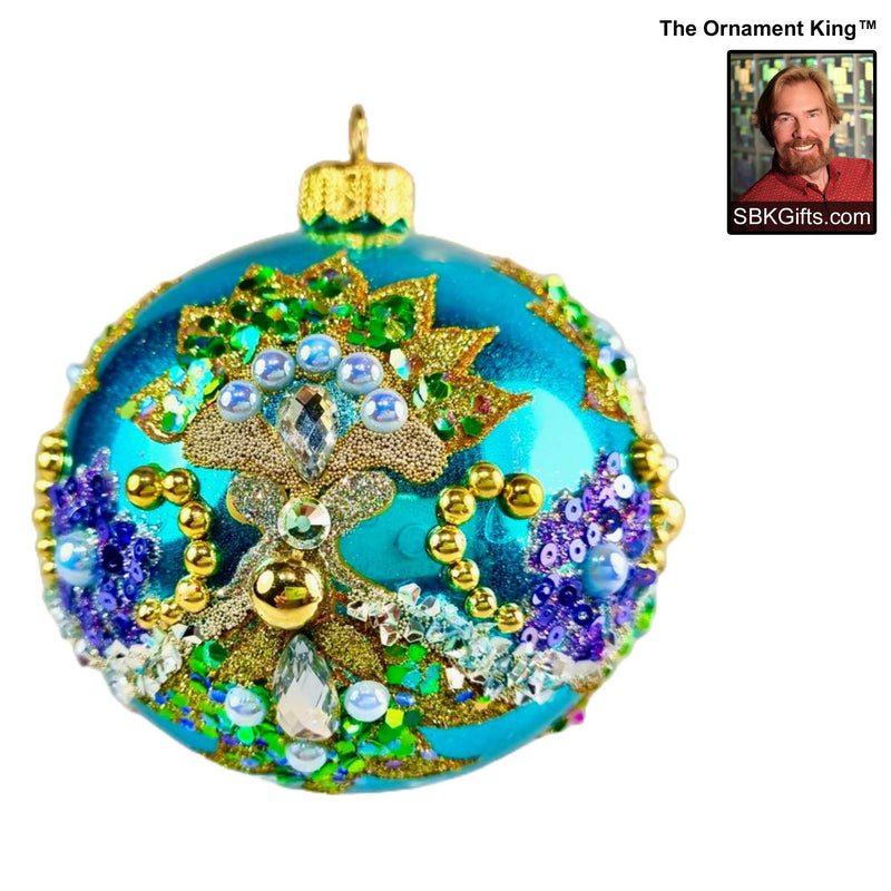 Preorder Hy 24 Winter Tapestry - 1 Glass Ornament Inch, - Ball Ornament 24 30661 B (61238)