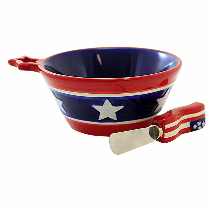 Transpac Americana Bowls W/Spreader - - SBKGifts.com