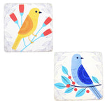 Ganz Colorful Bird On Branch Coaster - 2 Coasters 4 Inch, Resin - Flowers Leaves Cb176126nf (61264)